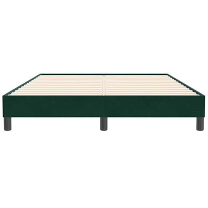 Giroletto a Molle senza Materasso Verde Scuro 140x210cm Velluto