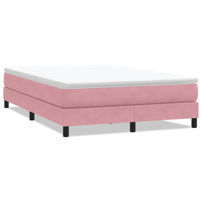 Giroletto a Molle senza Materasso Rosa 140x210 cm in Velluto