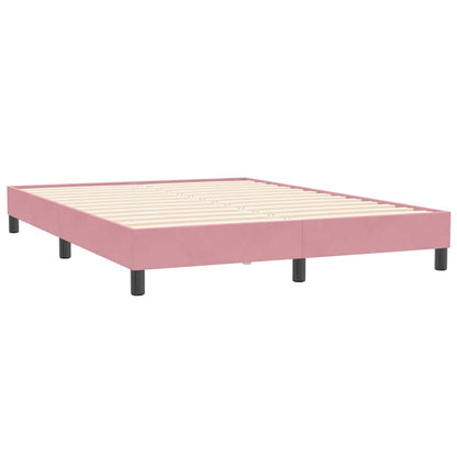 Giroletto a Molle senza Materasso Rosa 140x210 cm in Velluto