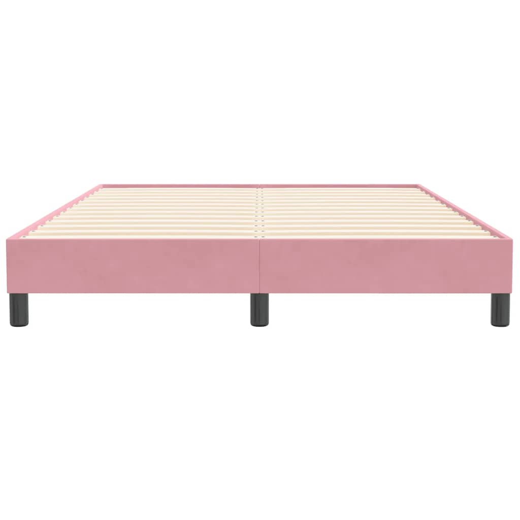 Giroletto a Molle senza Materasso Rosa 140x210 cm in Velluto