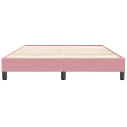 Giroletto a Molle senza Materasso Rosa 140x210 cm in Velluto