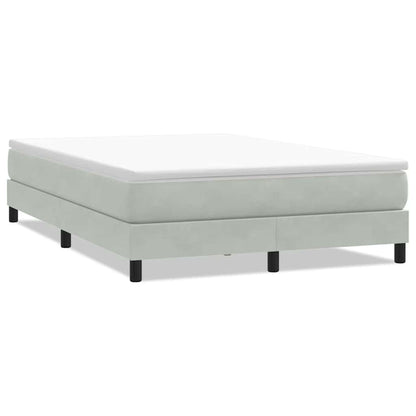 Giroletto Molle senza Materasso Grigio Chiaro 160x210cm Velluto