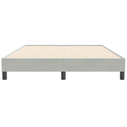 Giroletto Molle senza Materasso Grigio Chiaro 160x210cm Velluto