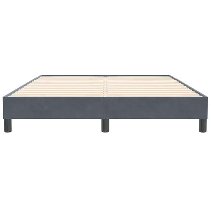Giroletto Molle senza Materasso Grigio Scuro 160x210 cm Velluto