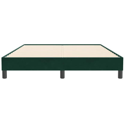 Giroletto a Molle senza Materasso Verde Scuro 160x210cm Velluto