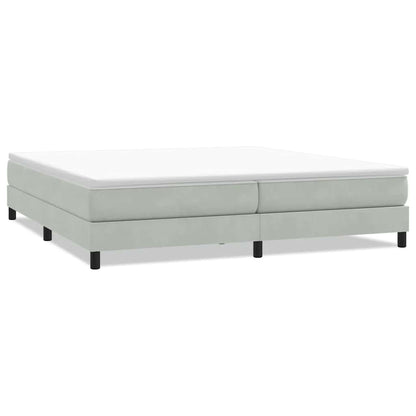 Letto a Molle senza Materasso Grigio Chiaro 200x210 cm Velluto