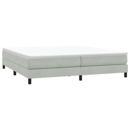 Letto a Molle senza Materasso Grigio Chiaro 200x210 cm Velluto