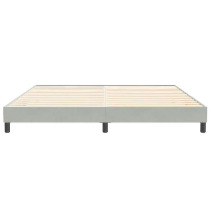 Letto a Molle senza Materasso Grigio Chiaro 200x210 cm Velluto