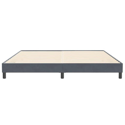 Letto a Molle senza Materasso Grigio Scuro 200x210 cm Velluto