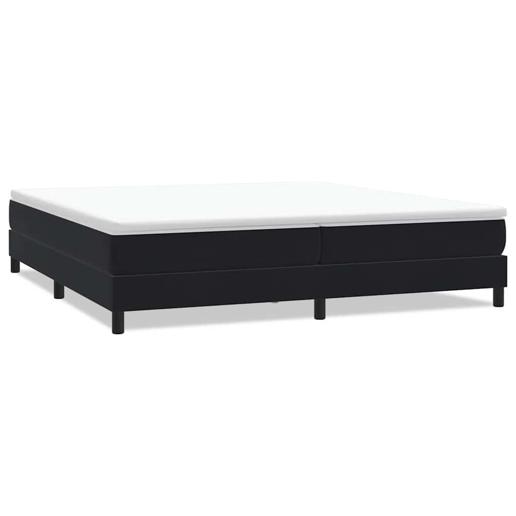 Letto a Molle senza Materasso Nero 200x210 cm in Velluto