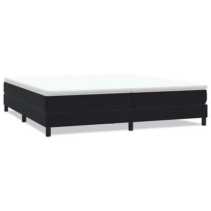 Letto a Molle senza Materasso Nero 200x210 cm in Velluto