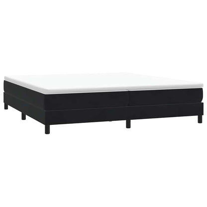 Letto a Molle senza Materasso Nero 200x210 cm in Velluto