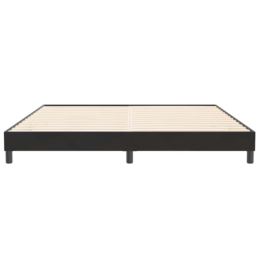 Letto a Molle senza Materasso Nero 200x210 cm in Velluto