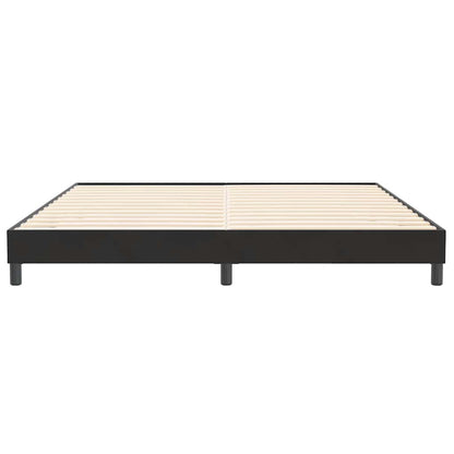 Letto a Molle senza Materasso Nero 200x210 cm in Velluto