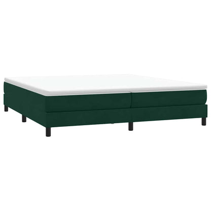 Letto a Molle senza Materasso Verde Scuro 200x210 cm Velluto