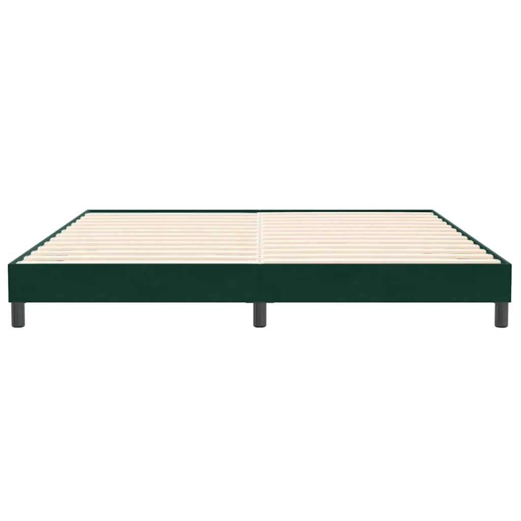 Letto a Molle senza Materasso Verde Scuro 200x210 cm Velluto