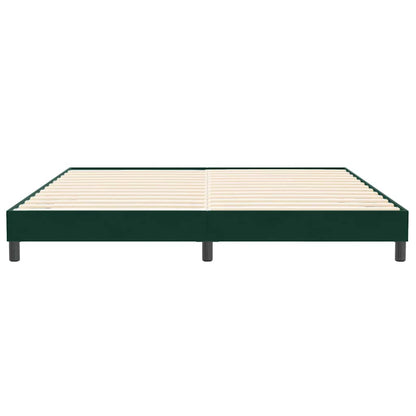 Letto a Molle senza Materasso Verde Scuro 200x210 cm Velluto