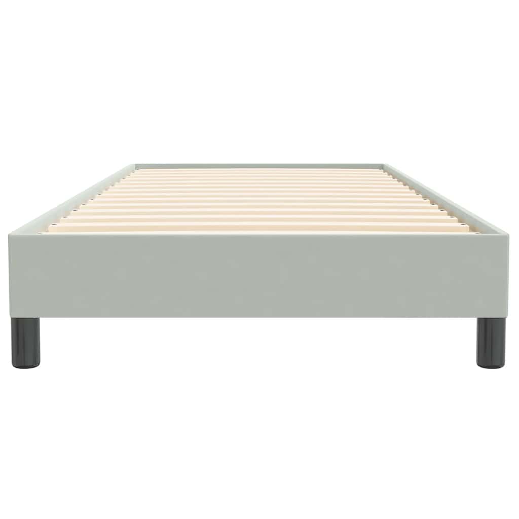 Letto a Molle senza Materasso Grigio Chiaro 80x220 cm Velluto