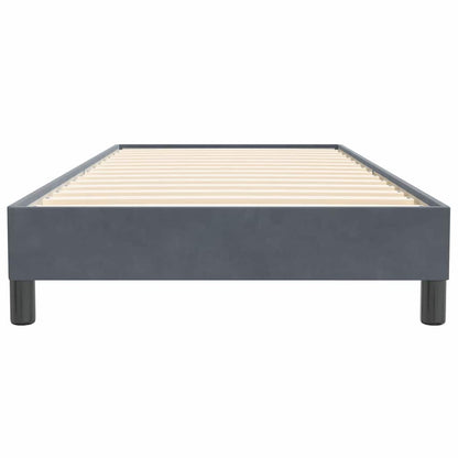 Letto a Molle senza Materasso Grigio Scuro 80x220 cm Velluto
