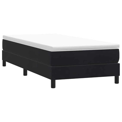 Letto a Molle senza Materasso Nero 80x220 cm Velluto
