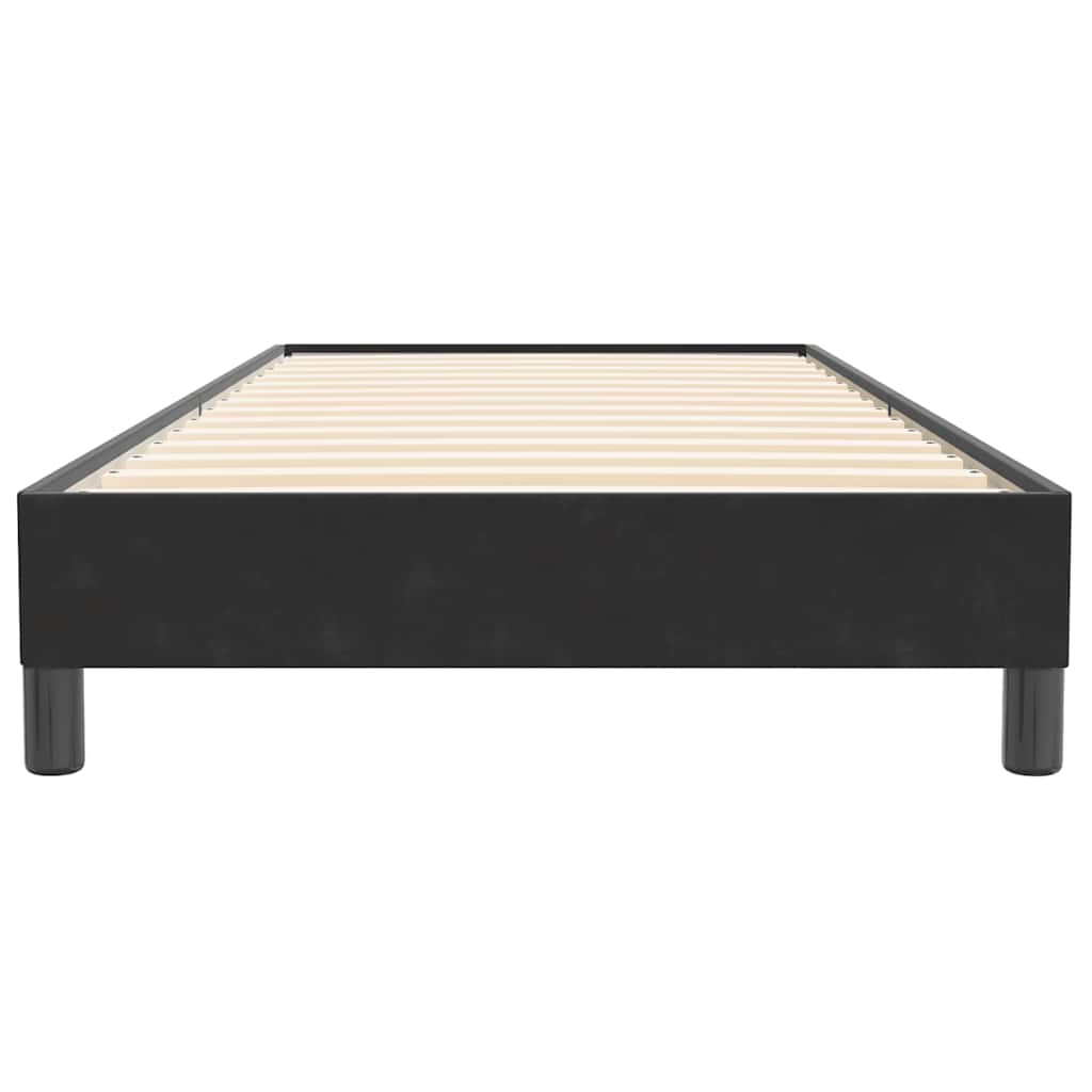 Letto a Molle senza Materasso Nero 80x220 cm Velluto