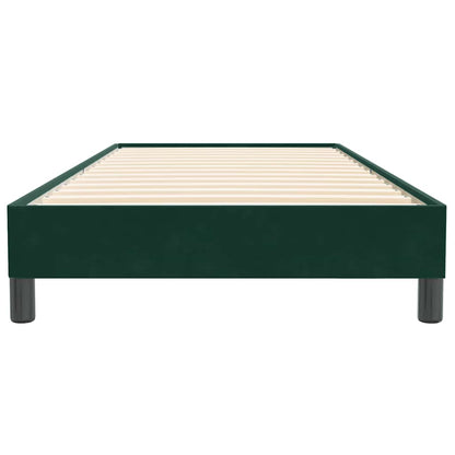 Letto a Molle senza Materasso Verde Scuro 80x220 cm Velluto