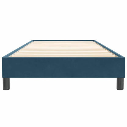 Letto a Molle senza Materasso Blu Scuro 80x220 cm Velluto
