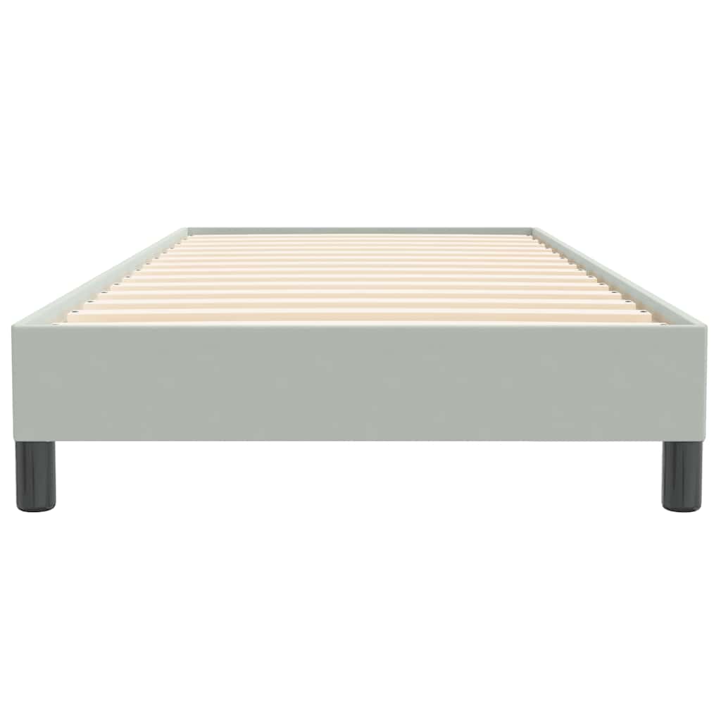 Letto a Molle senza Materasso Grigio Chiaro 90x220 cm Velluto