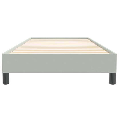 Letto a Molle senza Materasso Grigio Chiaro 90x220 cm Velluto