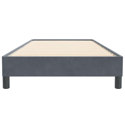 Letto a Molle senza Materasso Grigio Scuro 90x220 cm Velluto