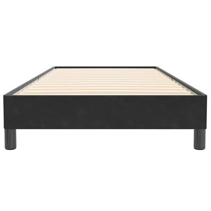 Letto a Molle senza Materasso Nero 90x220 cm in Velluto