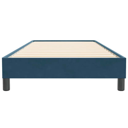 Letto a Molle senza Materasso Blu Scuro 90x220 cm Velluto