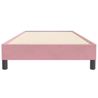 Letto a Molle senza Materasso Rosa 90x220 cm Velluto