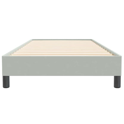 Letto a Molle senza Materasso Grigio Chiaro 100x220cm Velluto