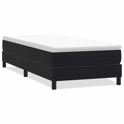 Letto a Molle senza Materasso Nero 100x220 cm in Velluto