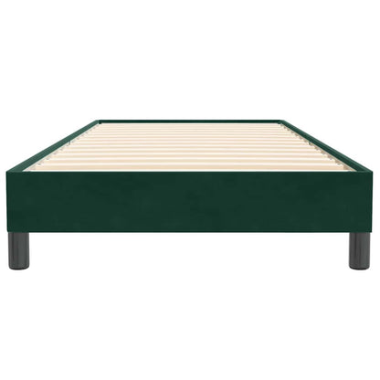 Letto a Molle senza Materasso Verde Scuro 100x220 cm Velluto