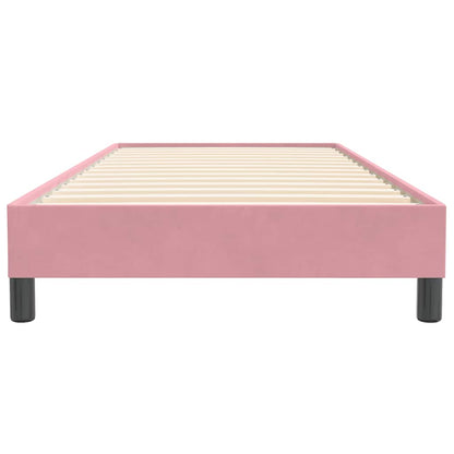 Letto a Molle senza Materasso Rosa 100x220 cm in Velluto