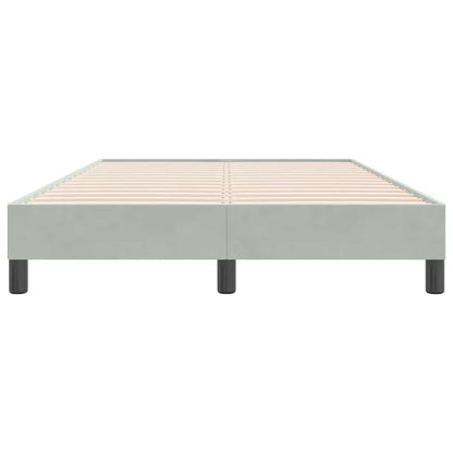 Letto a Molle senza Materasso Grigio Chiaro 120x220cm Velluto