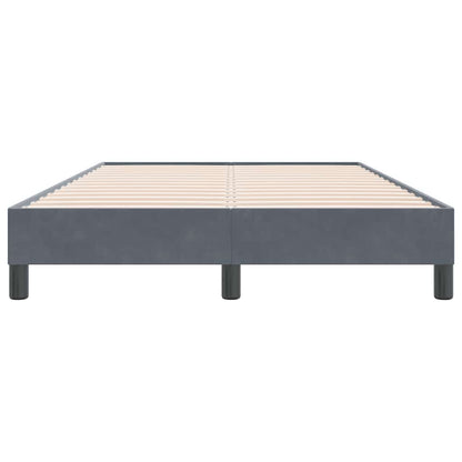 Letto a Molle senza Materasso Grigio Scuro 120x220 cm Velluto