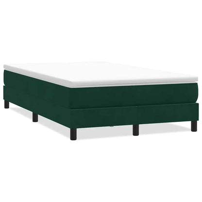 Letto a Molle senza Materasso Verde Scuro 120x220 cm Velluto