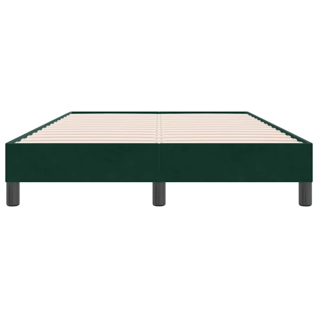 Letto a Molle senza Materasso Verde Scuro 120x220 cm Velluto