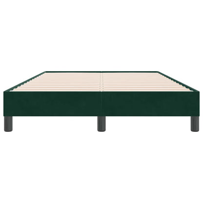 Letto a Molle senza Materasso Verde Scuro 120x220 cm Velluto