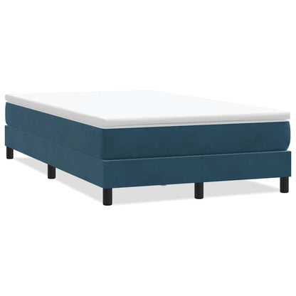 Letto a Molle senza Materasso Blu Scuro 120x220 cm in Velluto