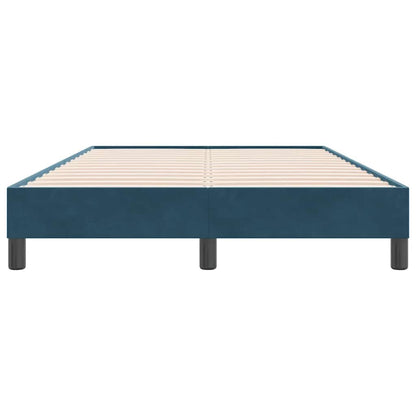 Letto a Molle senza Materasso Blu Scuro 120x220 cm in Velluto