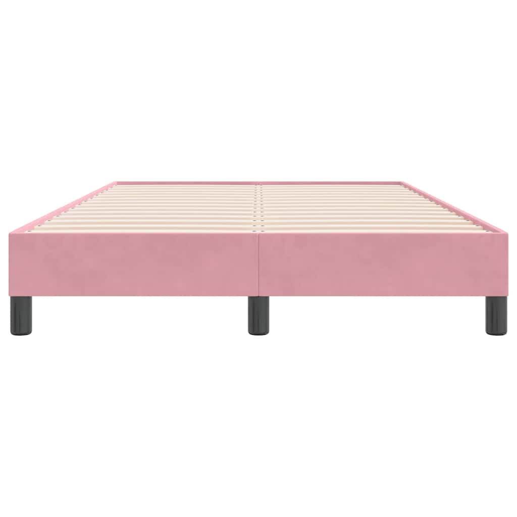Letto a Molle senza Materasso Rosa 120x220 cm in Velluto