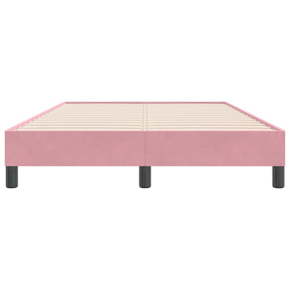 Letto a Molle senza Materasso Rosa 120x220 cm in Velluto