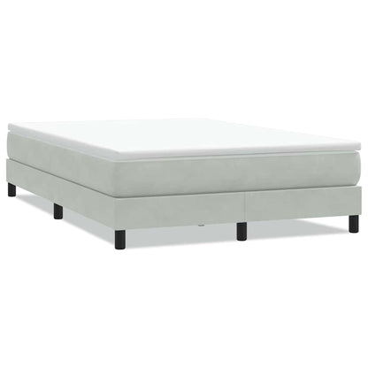 Letto a Molle senza Materasso Grigio Chiaro 140x220cm Velluto
