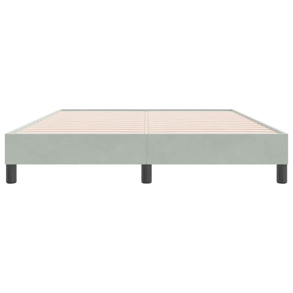 Letto a Molle senza Materasso Grigio Chiaro 140x220cm Velluto