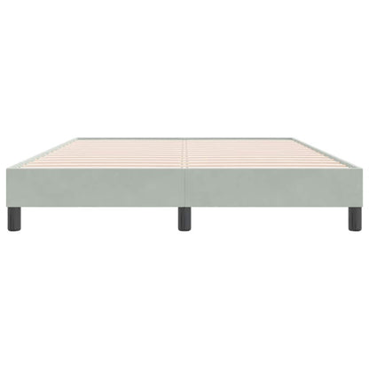 Letto a Molle senza Materasso Grigio Chiaro 140x220cm Velluto