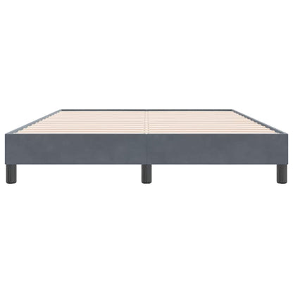 Letto a Molle senza Materasso Grigio Scuro 140x220 cm Velluto